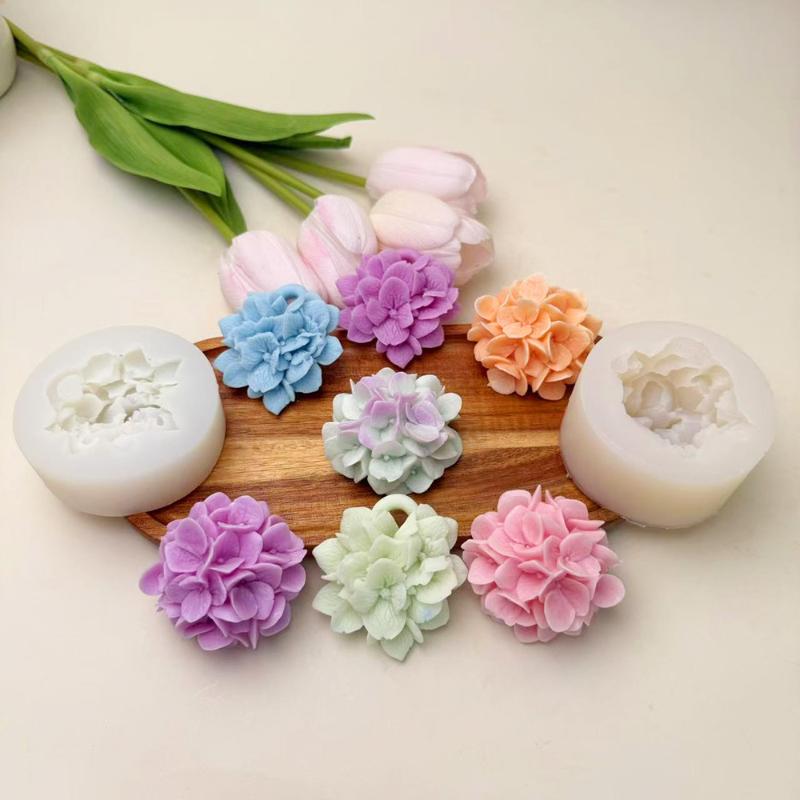 Kitchen Baking Decor - ● Cetakan Silikon Bunga Hydrangea DIY