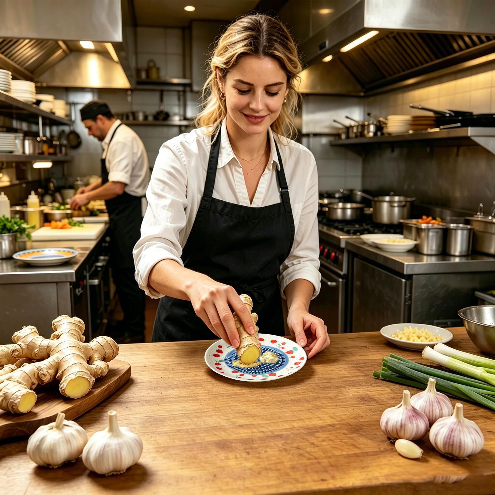 Kitchen Job - Penghancur Bawang Putih Jahe Keramik, Parutan