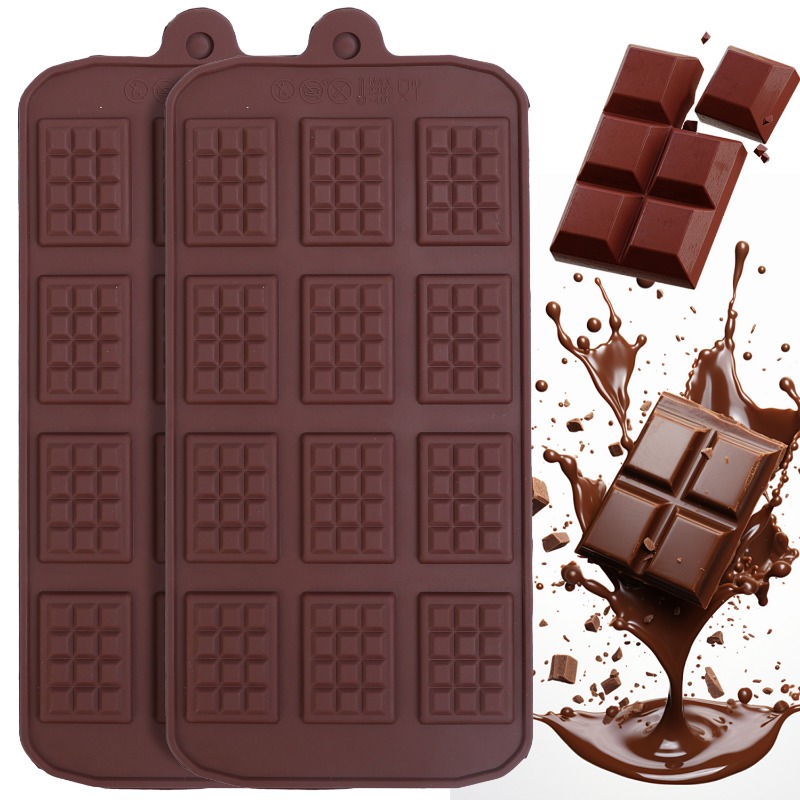 Kitchen Baking Decor - Cetakan coklat silikon 12 bahkan Fondant