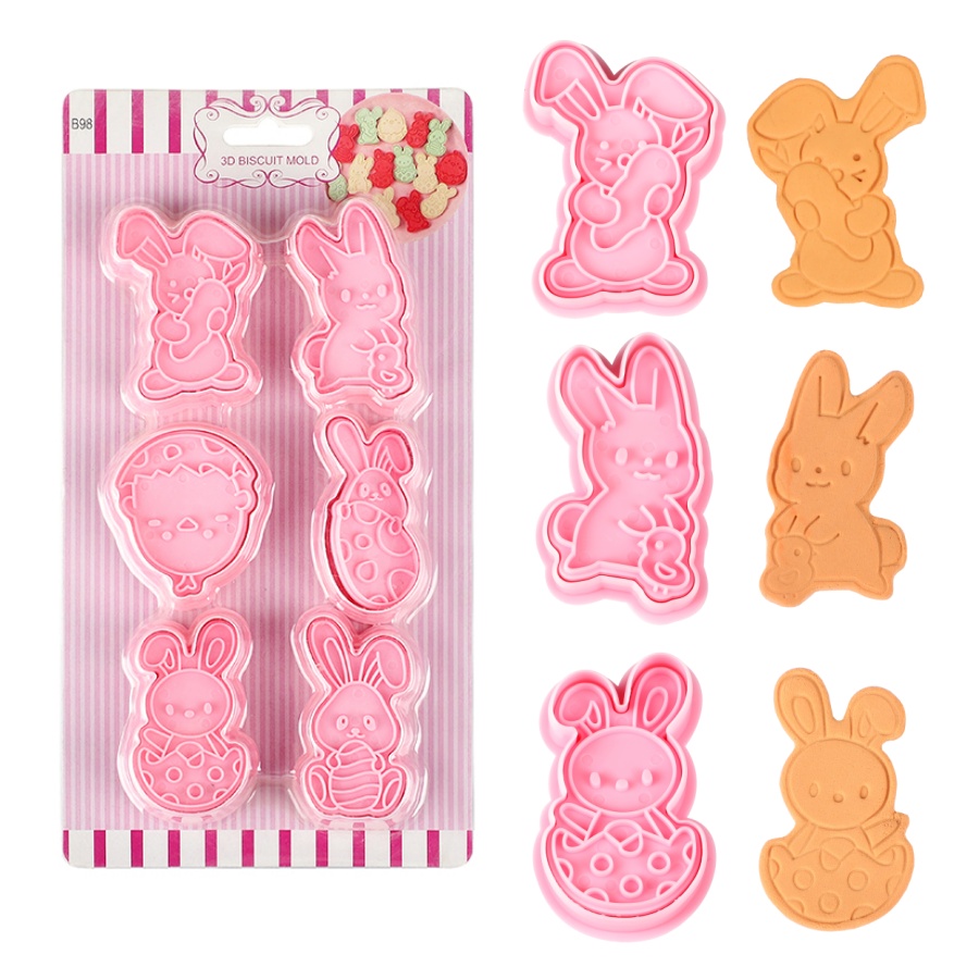 Kitchen Baking Decor - 6 Buah/Set Cetakan Fondant Dapur Pemotong