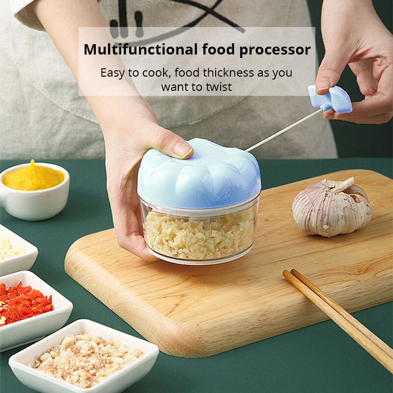 Kitchen Job - 1pc Penghancur Bawang Putih Manual Biru/Pink,