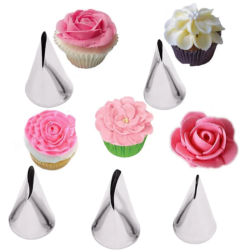 Kitchen Baking Decor - 5 buah nosel mawar bunga 5