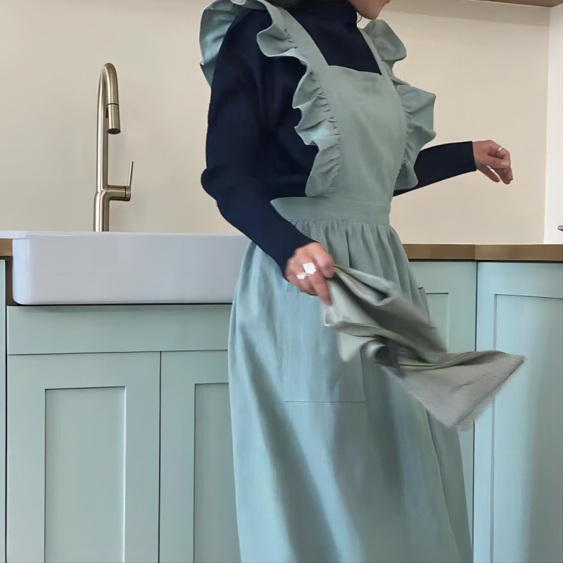 1 Buah Celemek Antik Linen Kat - Kitchen Baking Unit ulasan dan harga