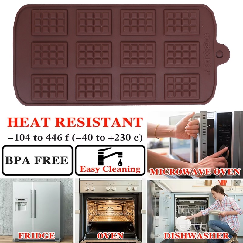 Cetakan coklat silikon 12 bahk - Kitchen Baking Decor ulasan dan harga