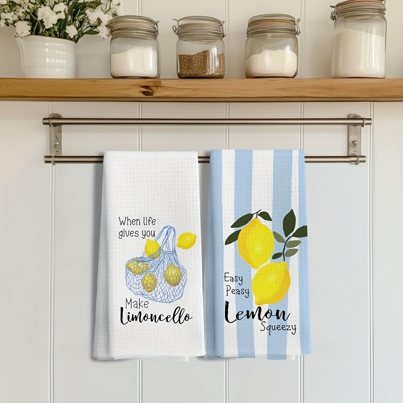 2 Buah, Handuk Dapur Lemon Mes - Kitchen Baking Decor ulasan dan harga